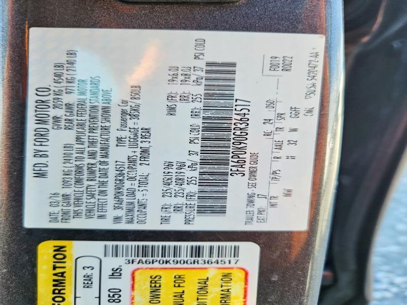 Ford FUSION SE  2016