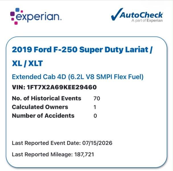 Ford F-250 SD Lariat SuperCab 2WD 2019