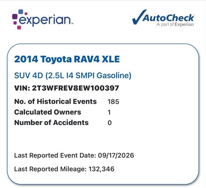 Toyota RAV4 XLE FWD 2014