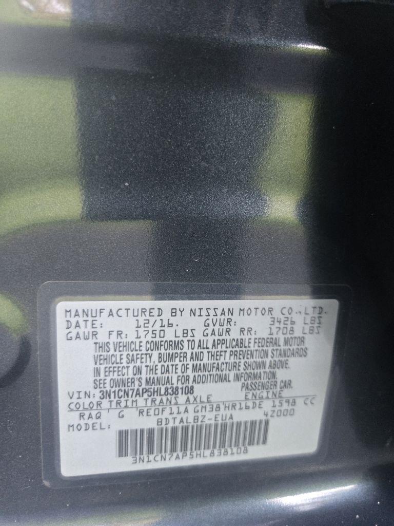 Nissan Versa 1.6 S 5M 2017
