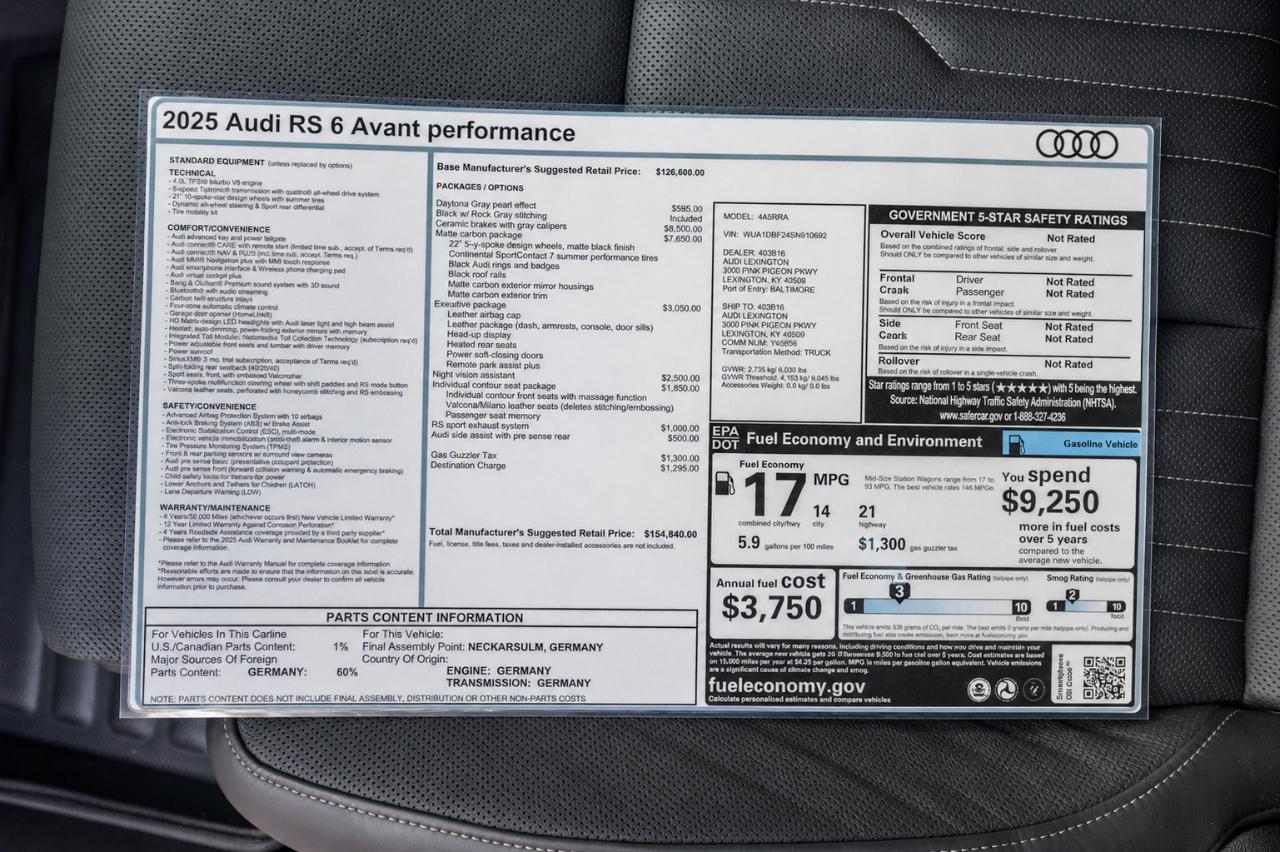 Audi RS6 Avant  2025