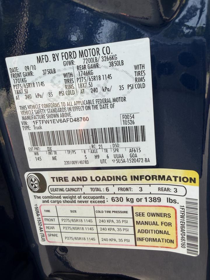 Ford F-150 XL SuperCrew 5.5-ft. Bed 4WD 2010