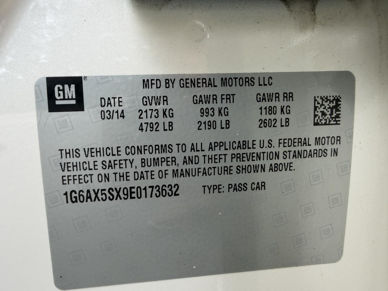 Cadillac CTS 2.0L Turbo Luxury AWD 2014
