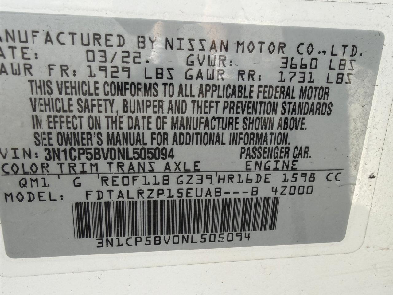 Nissan Kicks S 2022