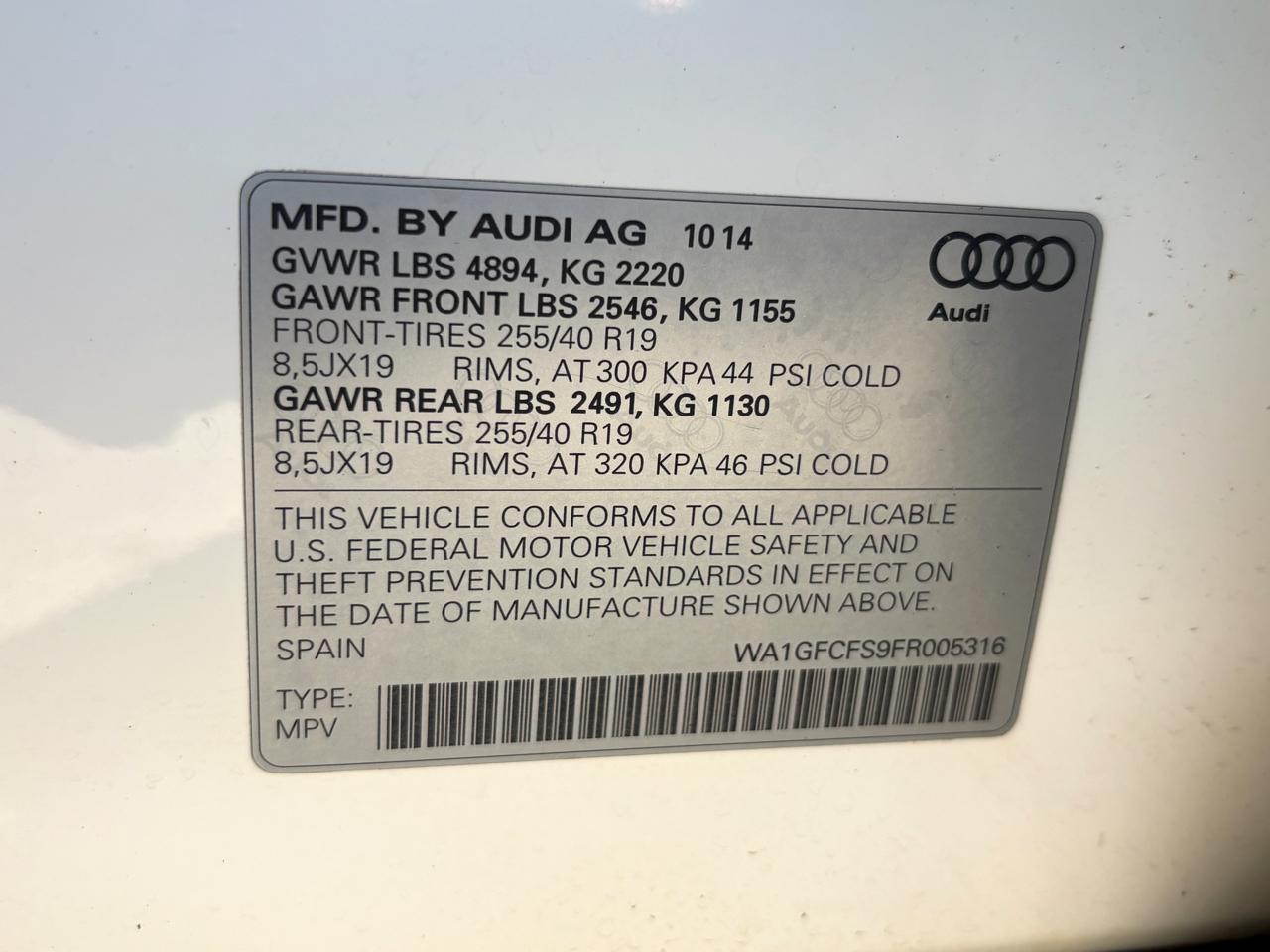 Audi Q3 Prestige quattro 2015