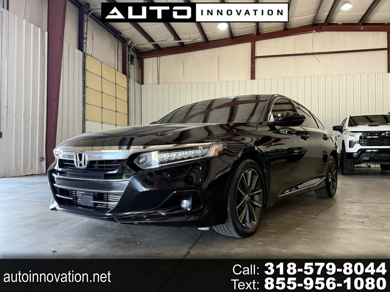 Black 2021 Honda Accord Sedan Front-Wheel Drive Continuously Variable Transmission