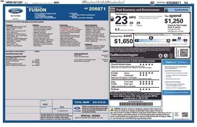 Ford Fusion Titanium AWD 2019