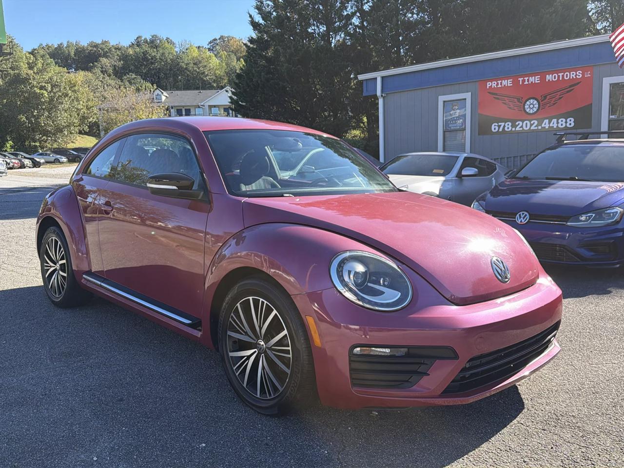 Pink 2017 Volkswagen Beetle Hatchback Front-Wheel Drive 6-Speed Automatic