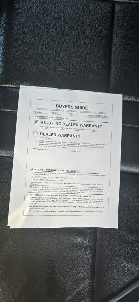 Honda Pilot  2012