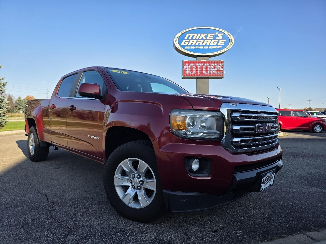 Cardinal Red 2016 GMC Canyon Pickup Truck Four-Wheel Drive Automatic