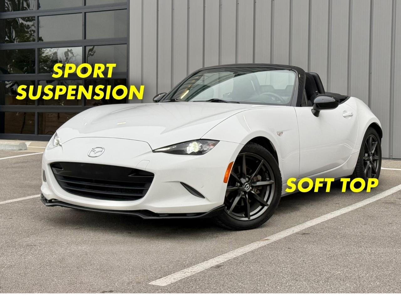 Arctic White 2016 Mazda MX-5 Miata Convertible Rear-Wheel Drive Automatic
