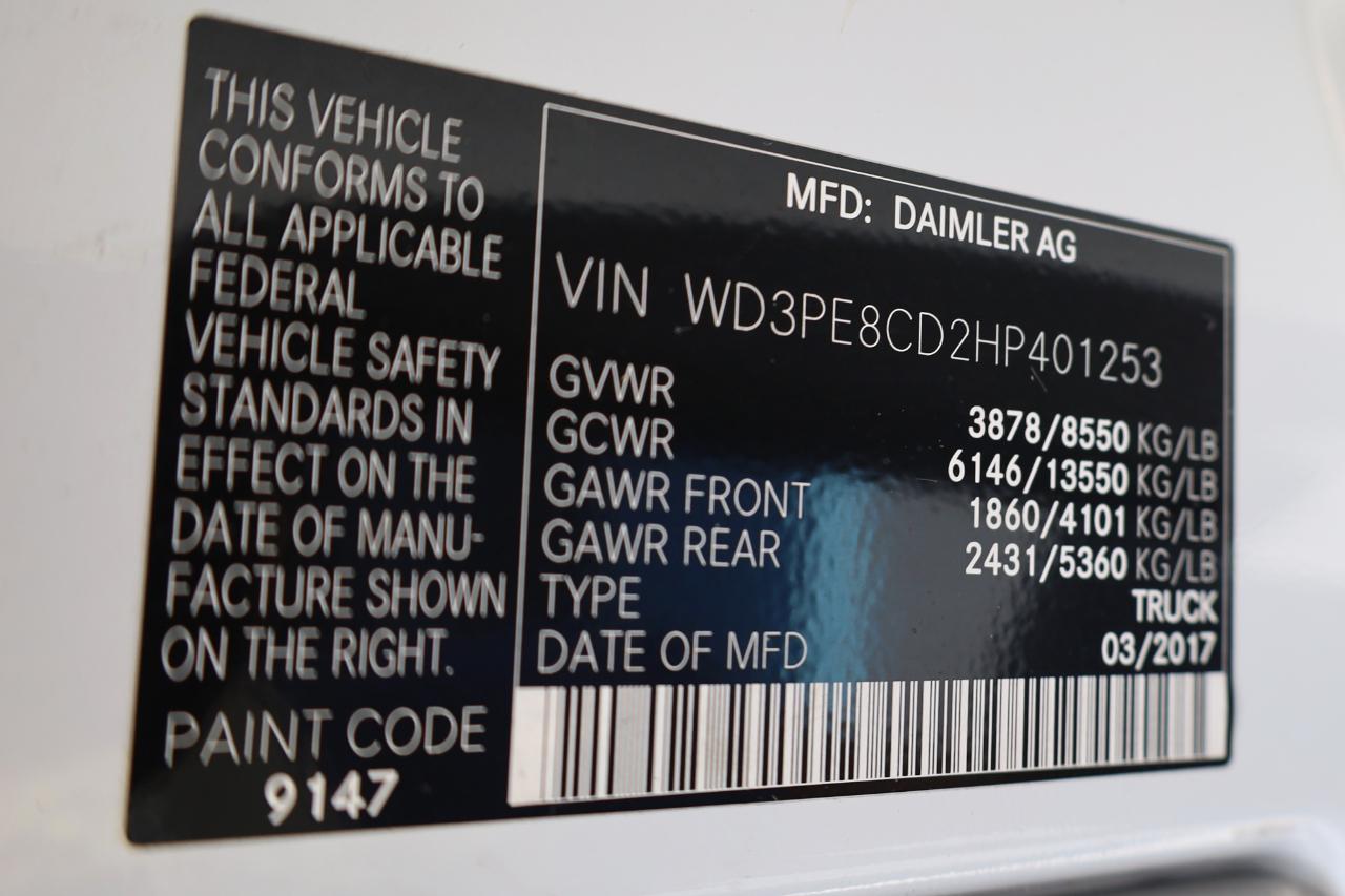 Mercedes-Benz Sprinter Cargo Van 2500 High Roof V6 170" Worker RWD 2017