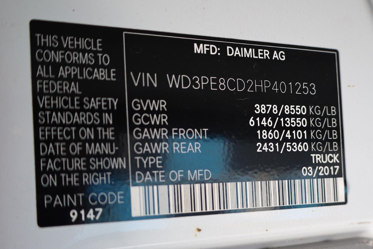 Mercedes-Benz Sprinter Cargo Van 2500 High Roof V6 170" Worker RWD 2017