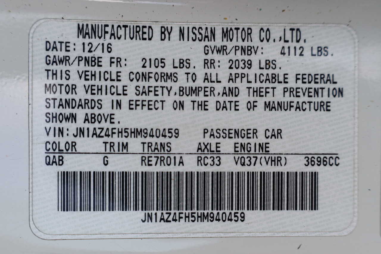 Nissan 370Z Roadster Touring Auto 2017