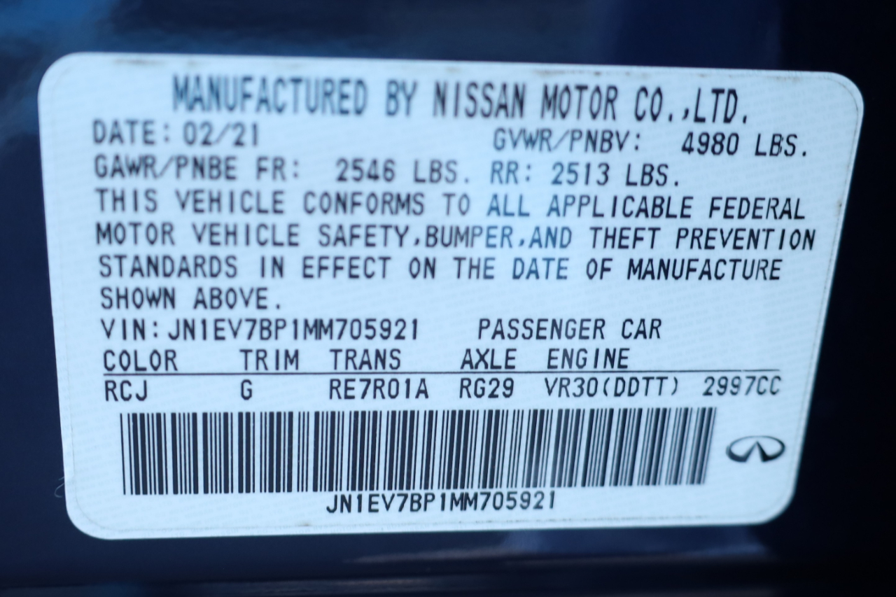 Infiniti Q50 3.0t LUXE RWD 2021