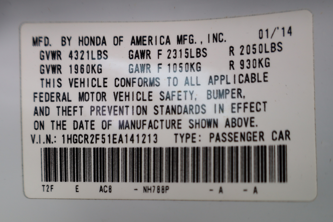 Honda Accord Sedan 4dr I4 CVT Sport 2014