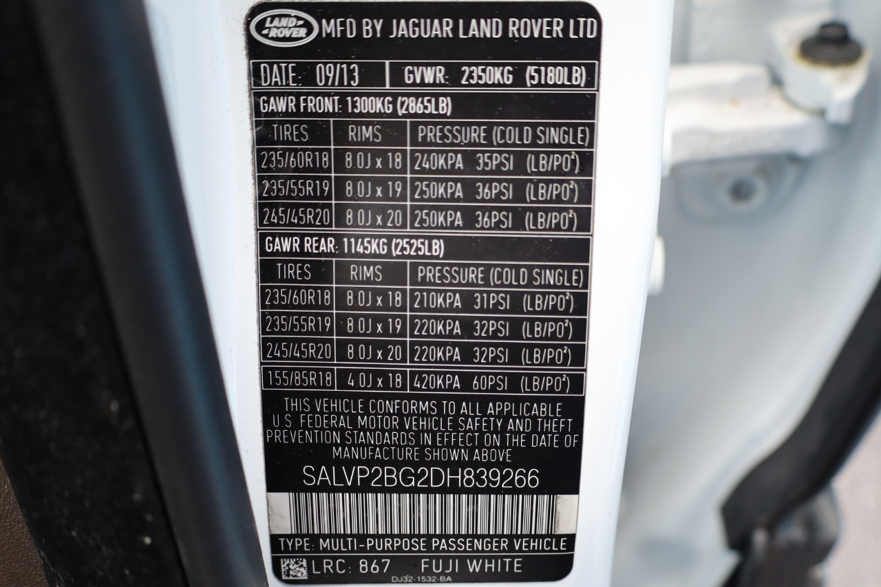 Land Rover Range Rover Evoque 5dr HB Pure Plus 2013