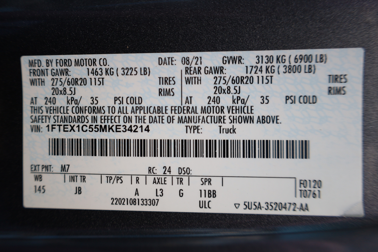 Ford F-150 XL 2WD SuperCab 6.5' Box 2021