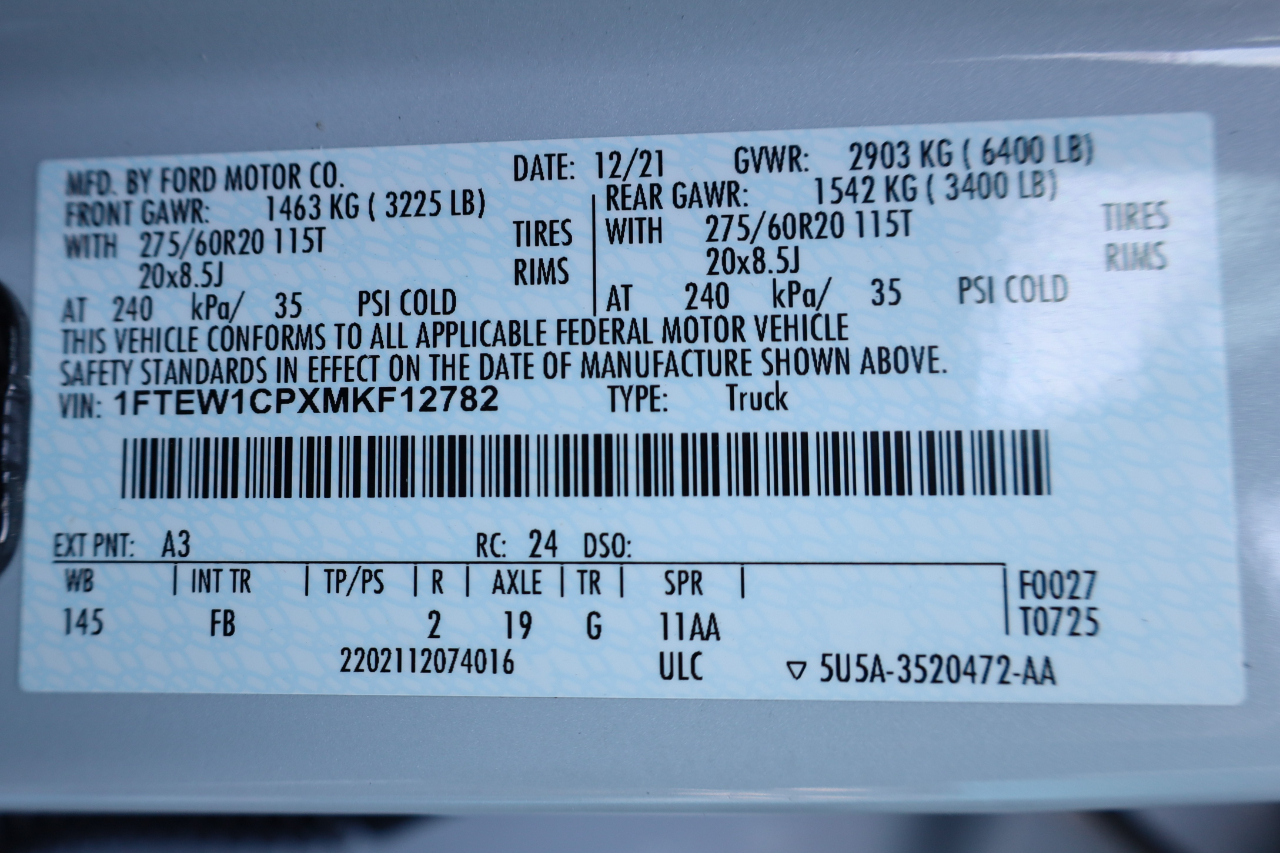 Ford F-150 XLT 2WD SuperCrew 5.5' Box 2021