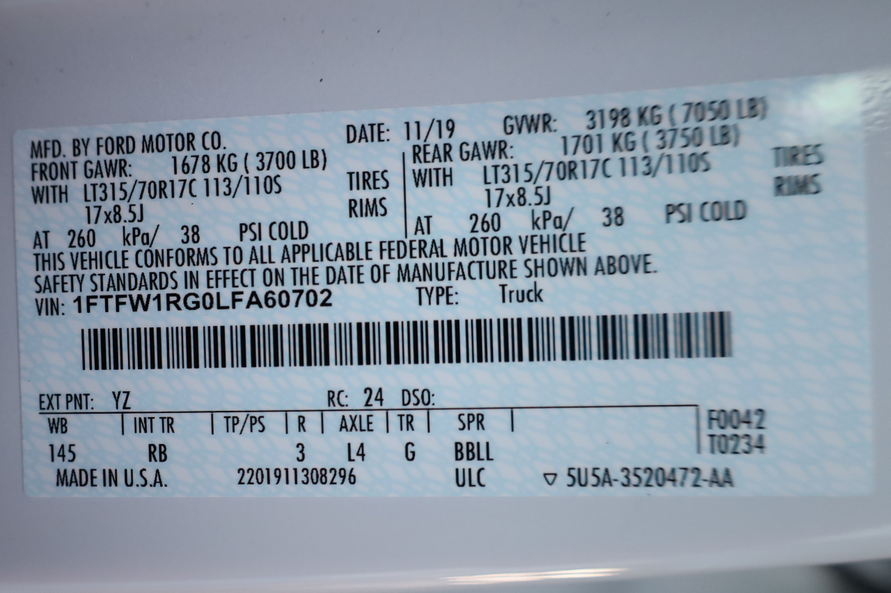 Ford F-150 Raptor 4WD SuperCrew 5.5' Box 2020