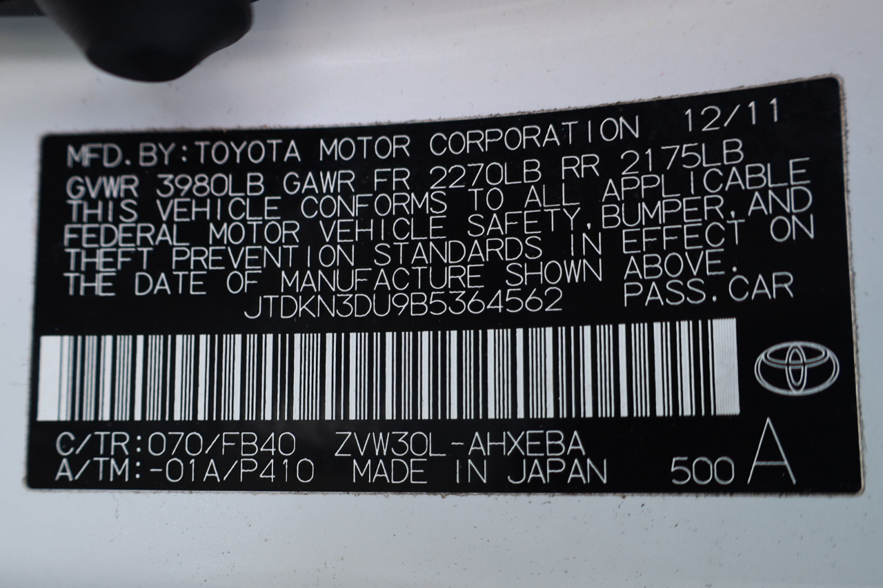 Toyota Prius 5dr HB III (Natl) 2011