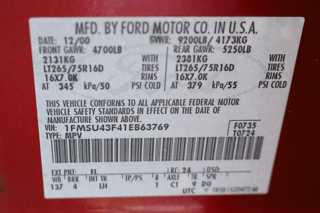 Ford Excursion 137" WB Limited 4WD 2001