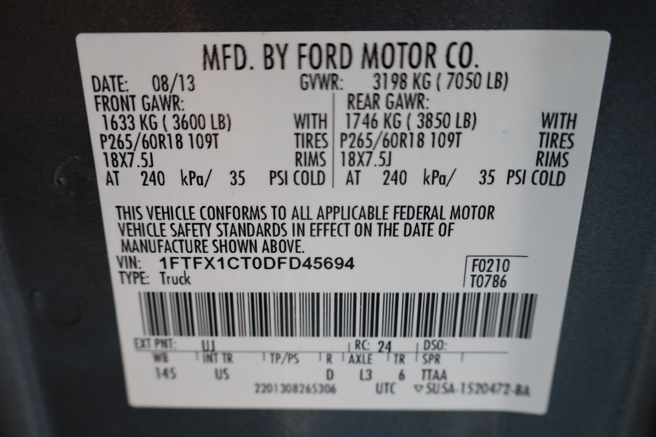 Ford F-150 2WD SuperCab 145" XLT 2013