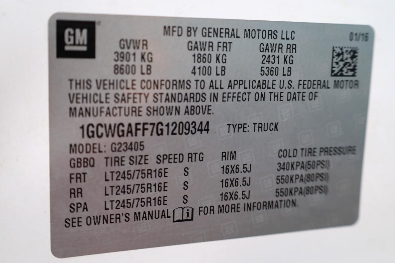 Chevrolet Express Cargo Van RWD 2500 135" 2016