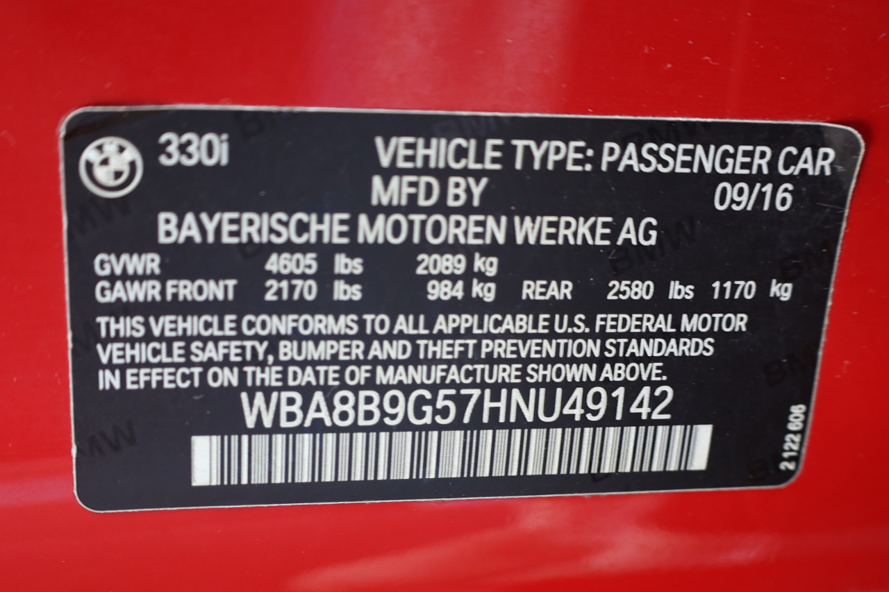 BMW 3 Series 330i Sedan 2017