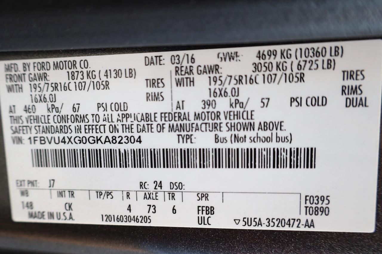 Ford Transit Wagon T-350 148" High Roof XLT Sliding RH Dr 2016