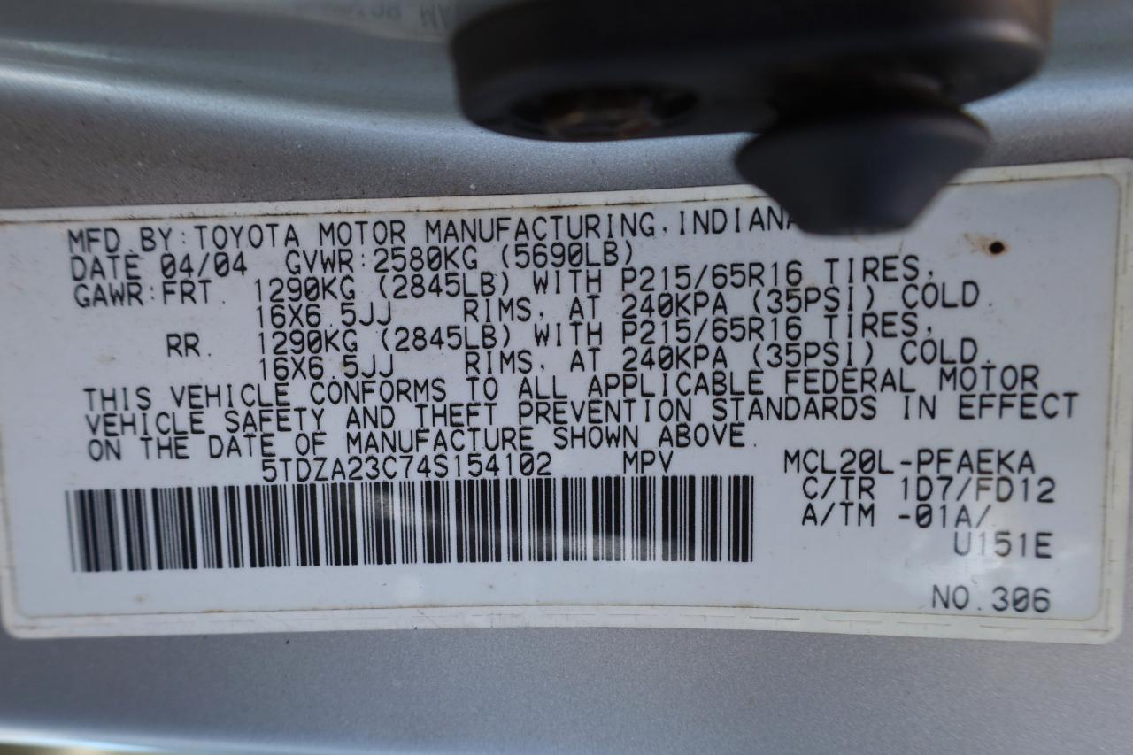 Toyota Sienna 5dr CE FWD 7-Passenger (Natl) 2004