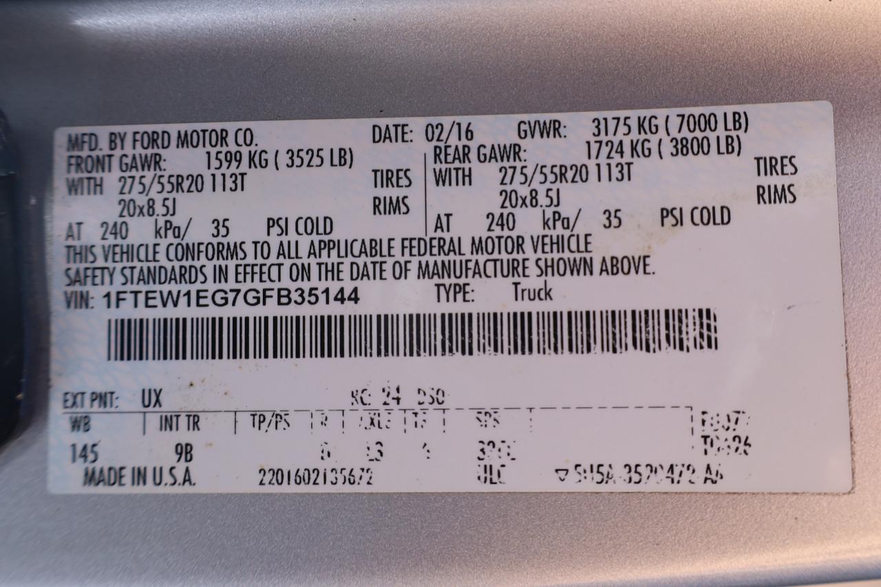 Ford F-150 4WD SuperCrew 145" Platinum 2016