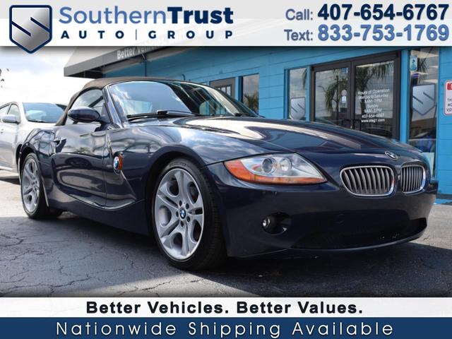 Blue 2004 BMW Z4 Convertible Rear-Wheel Drive Automatic