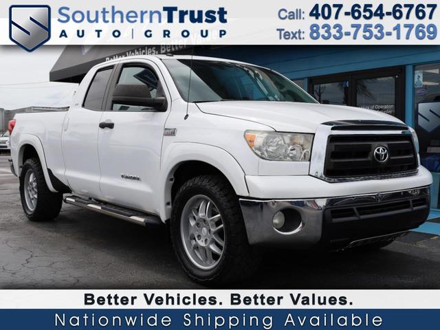 White 2010 Toyota Tundra Tundra-Grade Double Cab 5.7L Pickup Truck 4X2 Automatic