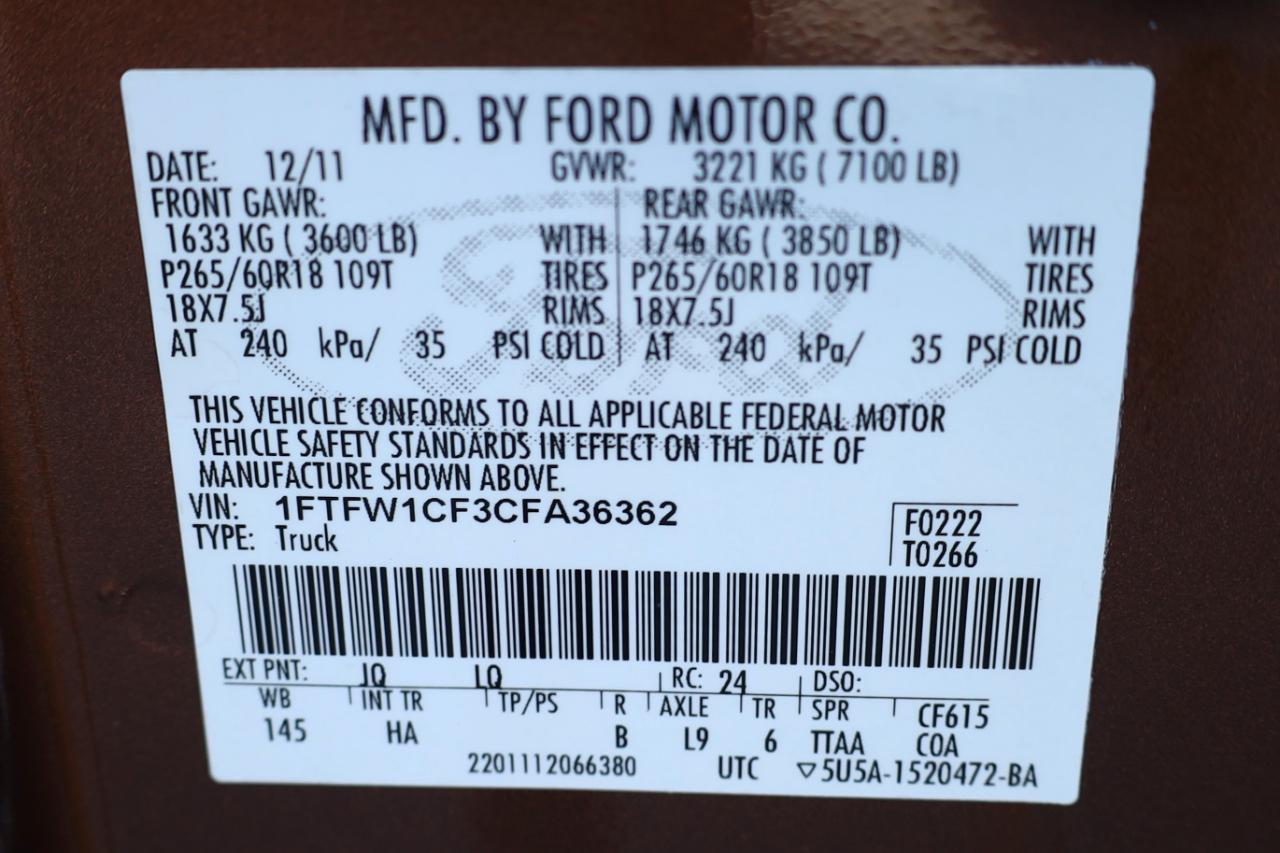 Ford F-150 2WD SuperCrew 145" Lariat 2012
