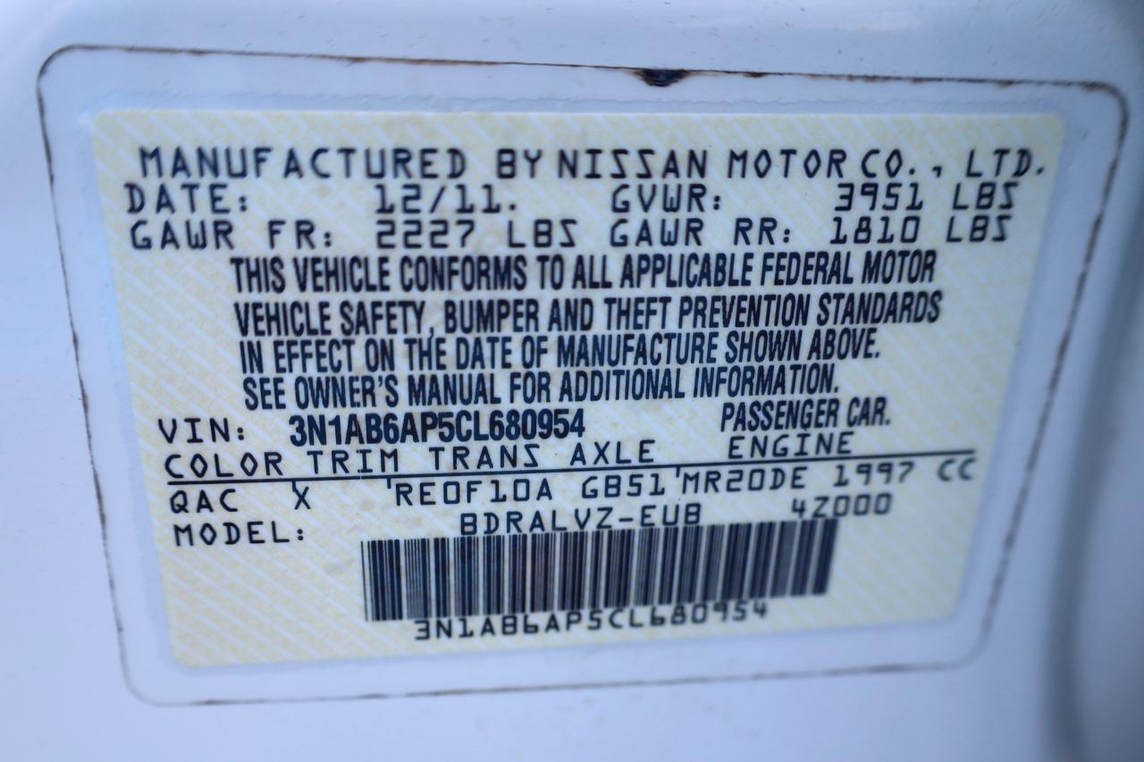 Nissan Sentra 4dr Sdn I4 CVT 2.0 SL 2012