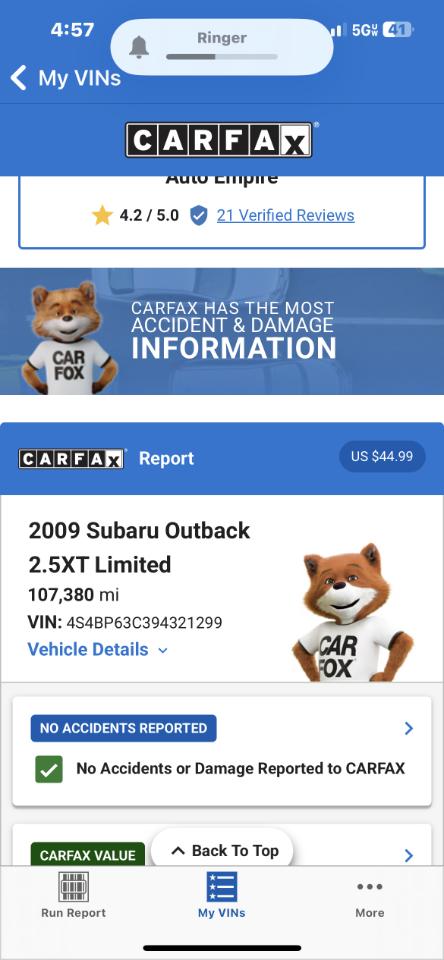 Subaru Outback 2.5XT Limited 2009