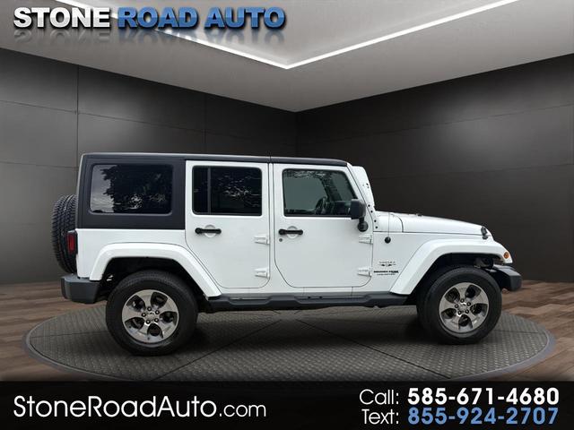 White 2018 Jeep Wrangler JK Unlimited Sahara 4WD SUV / Crossover Four-Wheel Drive Automatic