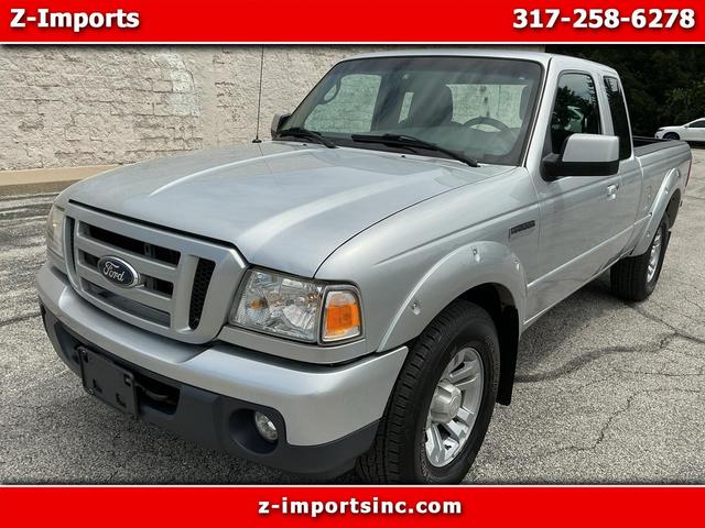 Silver 2010 Ford Ranger Sport SuperCab 4-Door 4WD Pickup Truck Four-Wheel Drive Automatic