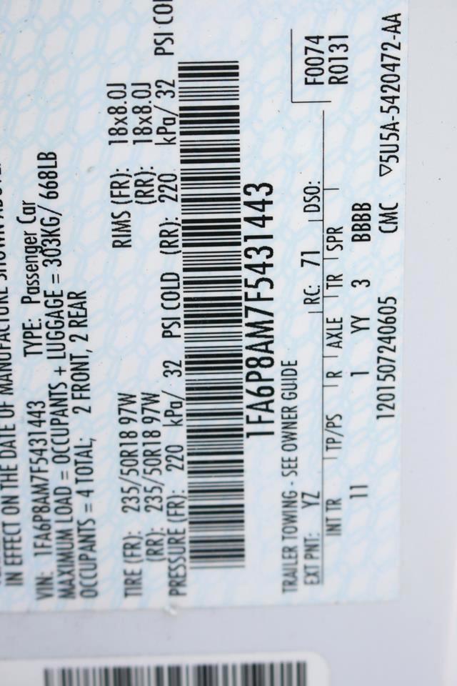 Ford Mustang 2dr Fastback V6 2015