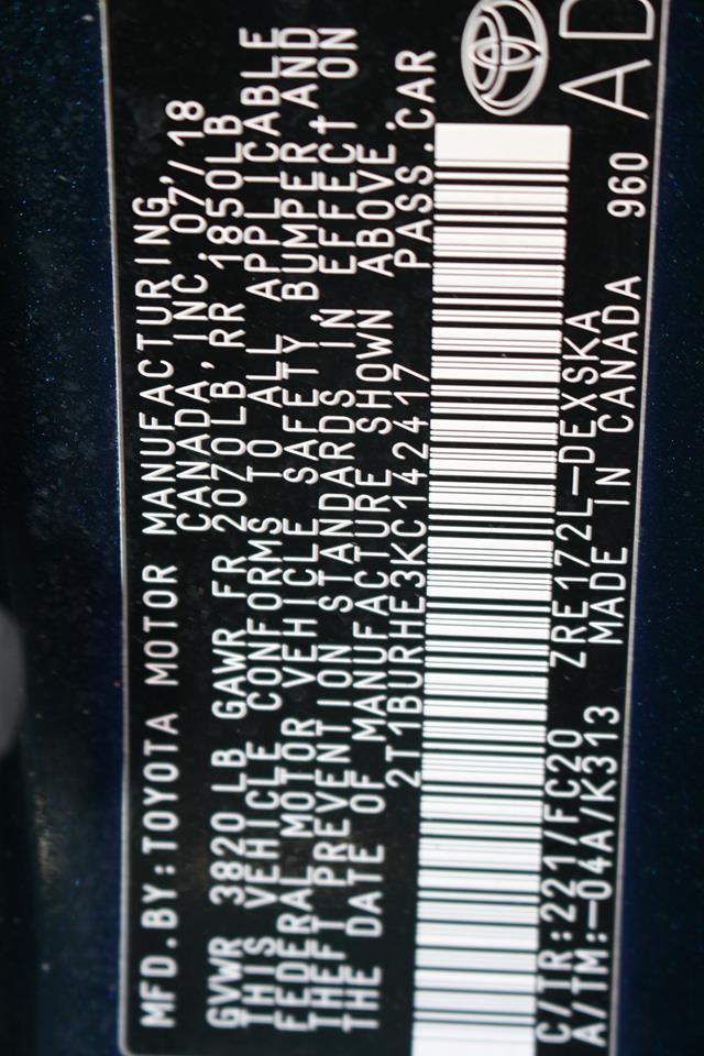 Toyota Corolla SE CVT (Natl) 2019