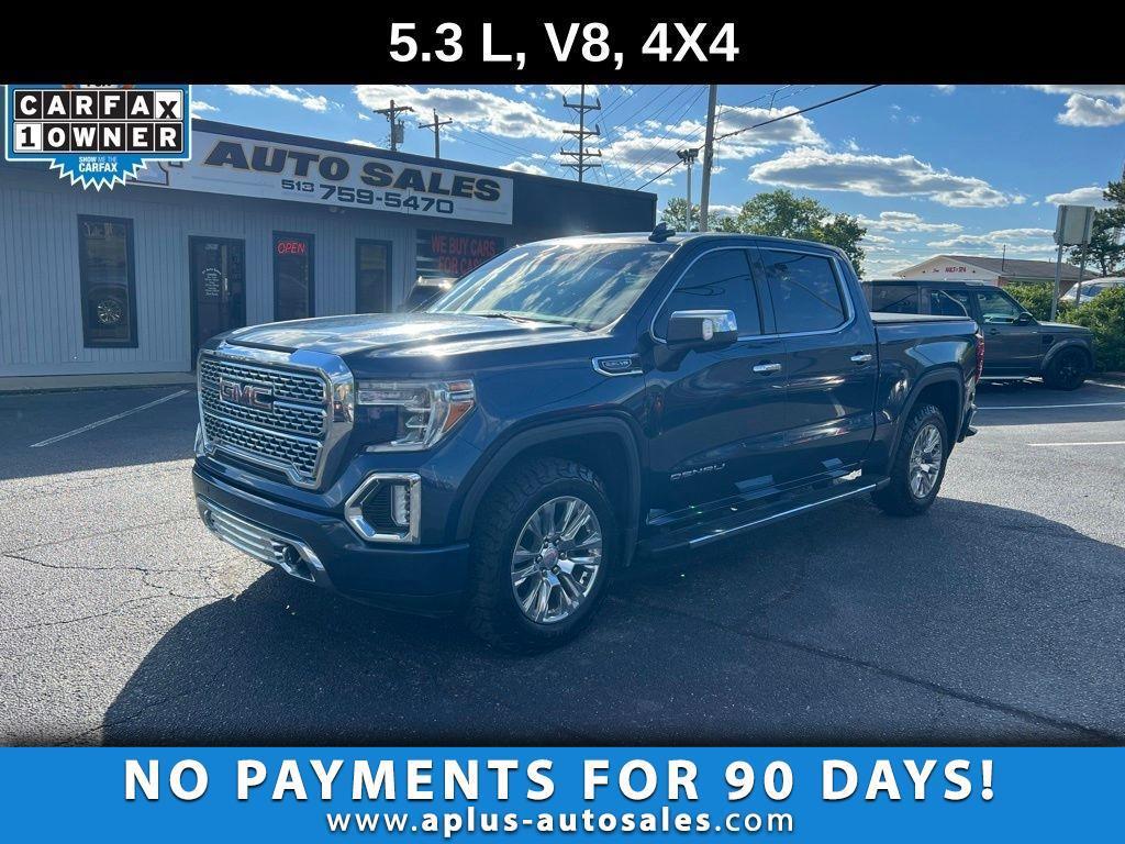 Blue 2019 GMC Sierra 1500 Denali Crew Cab 4WD Pickup Truck Four-Wheel Drive 8-Speed Automatic