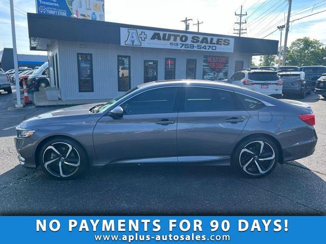 Gray 2018 Honda Accord 1.5T Sport FWD Sedan Front-Wheel Drive Continuously Variable Transmission