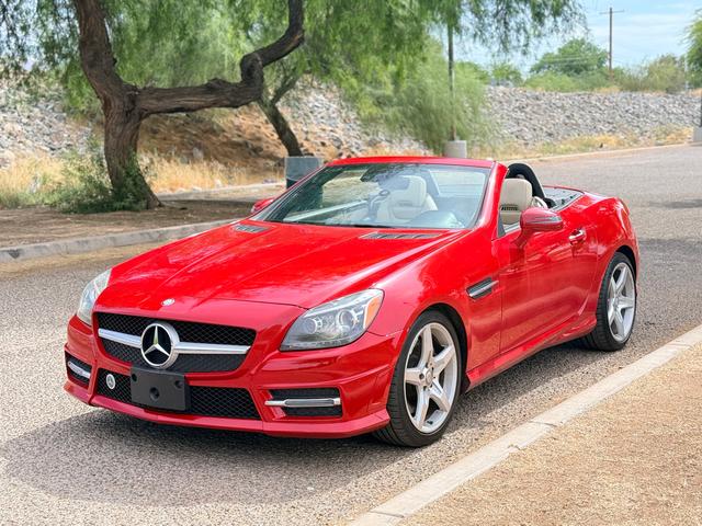 Red 2016 Mercedes-Benz SLK Convertible Rear-Wheel Drive Automatic