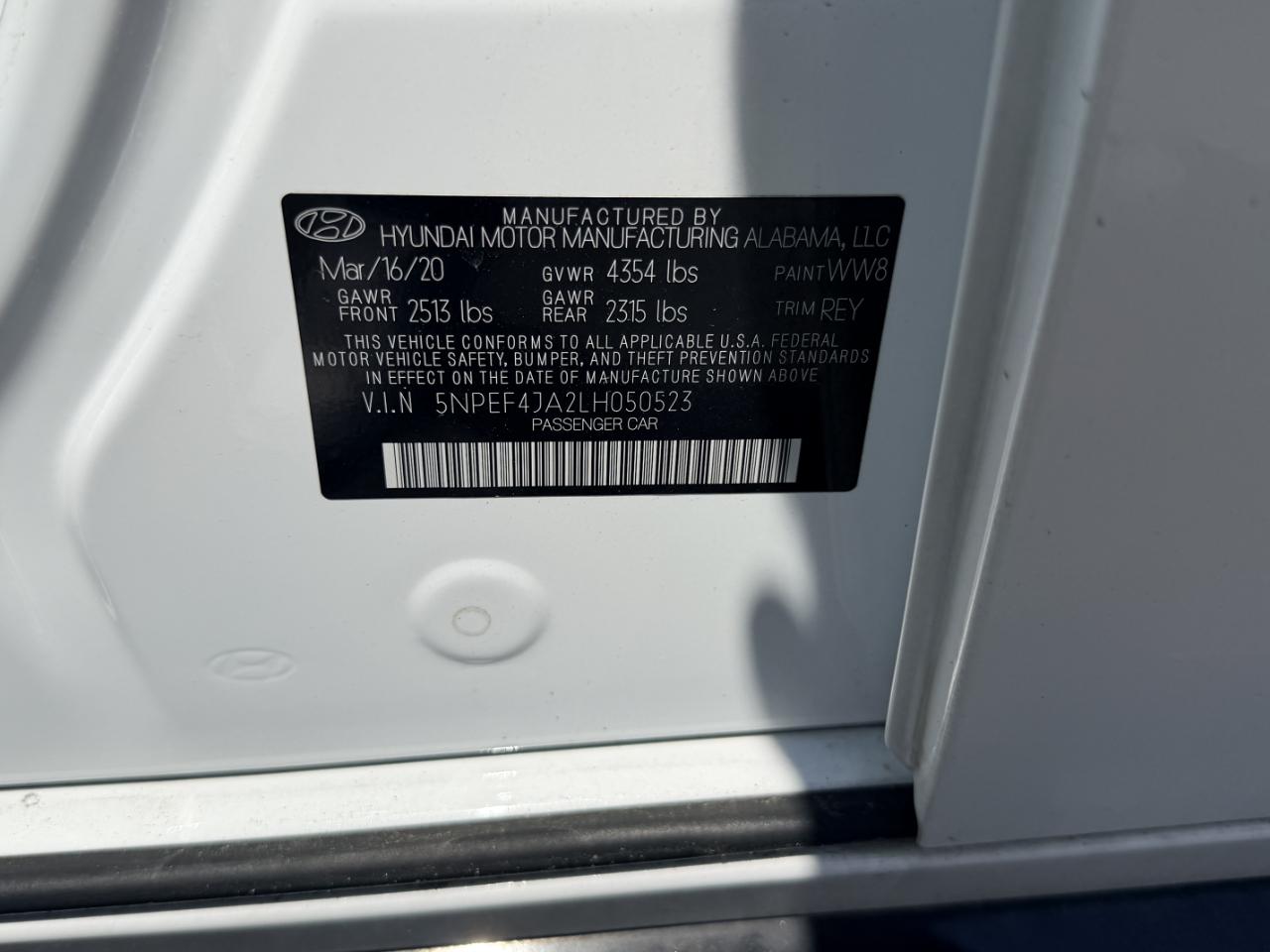Hyundai Sonata SEL 2.5L 2020
