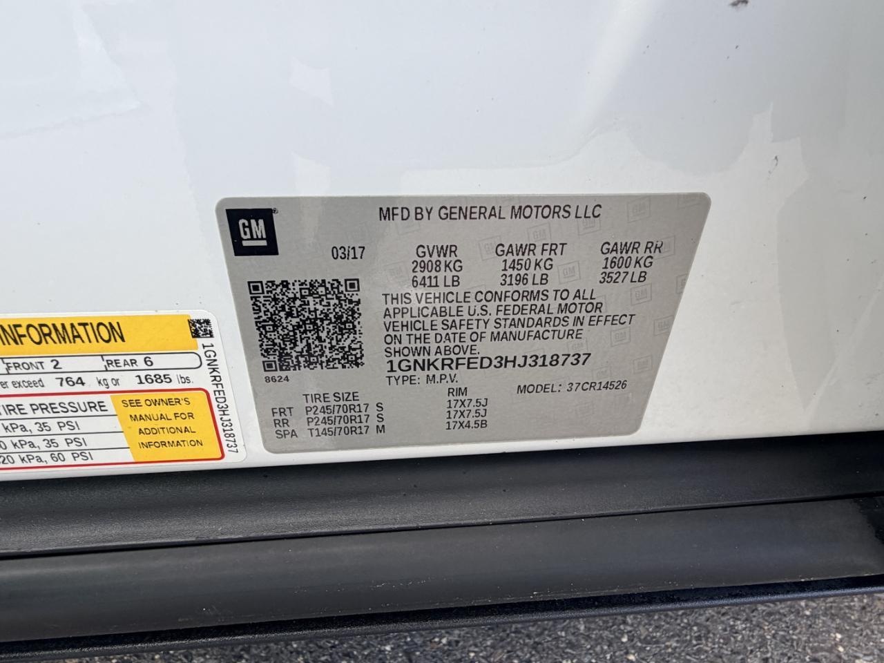 Chevrolet Traverse FWD 4dr LS w/1LS 2017