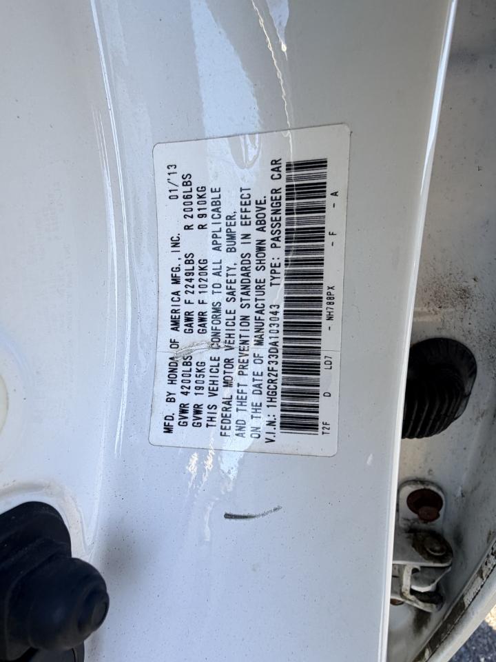 Honda Accord Sdn 4dr I4 CVT LX 2013