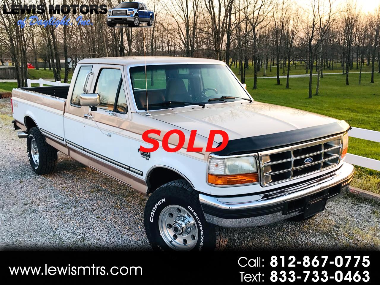 Used 1996 Ford F 250 Xl Supercab Long Bed 4wd For Sale In Evansville In 47725 Lewis Motors Of Daylight Inc