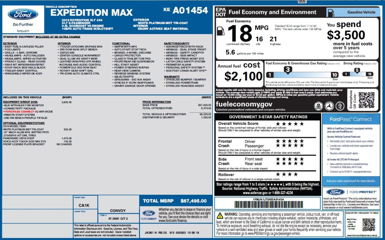 Ford Expedition Max XLT 4x4 2019