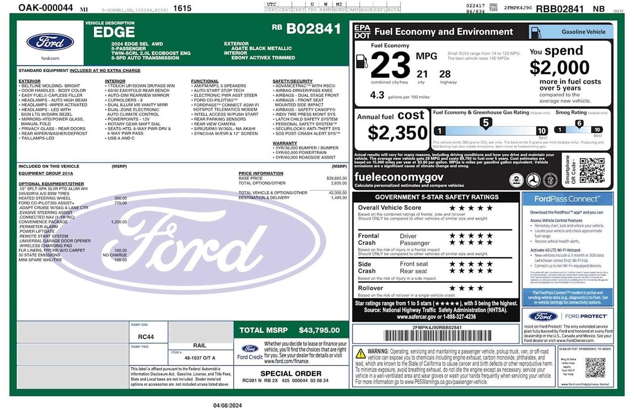 Ford Edge ST-Line AWD 2024